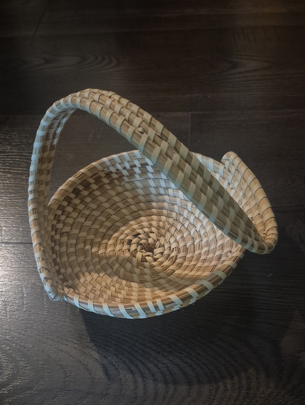 Pine Needle Basket From North Carolina, Hand Made